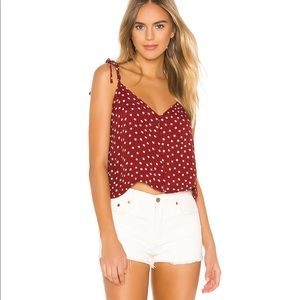 Amuse Society Sunny Honey red floral tank top